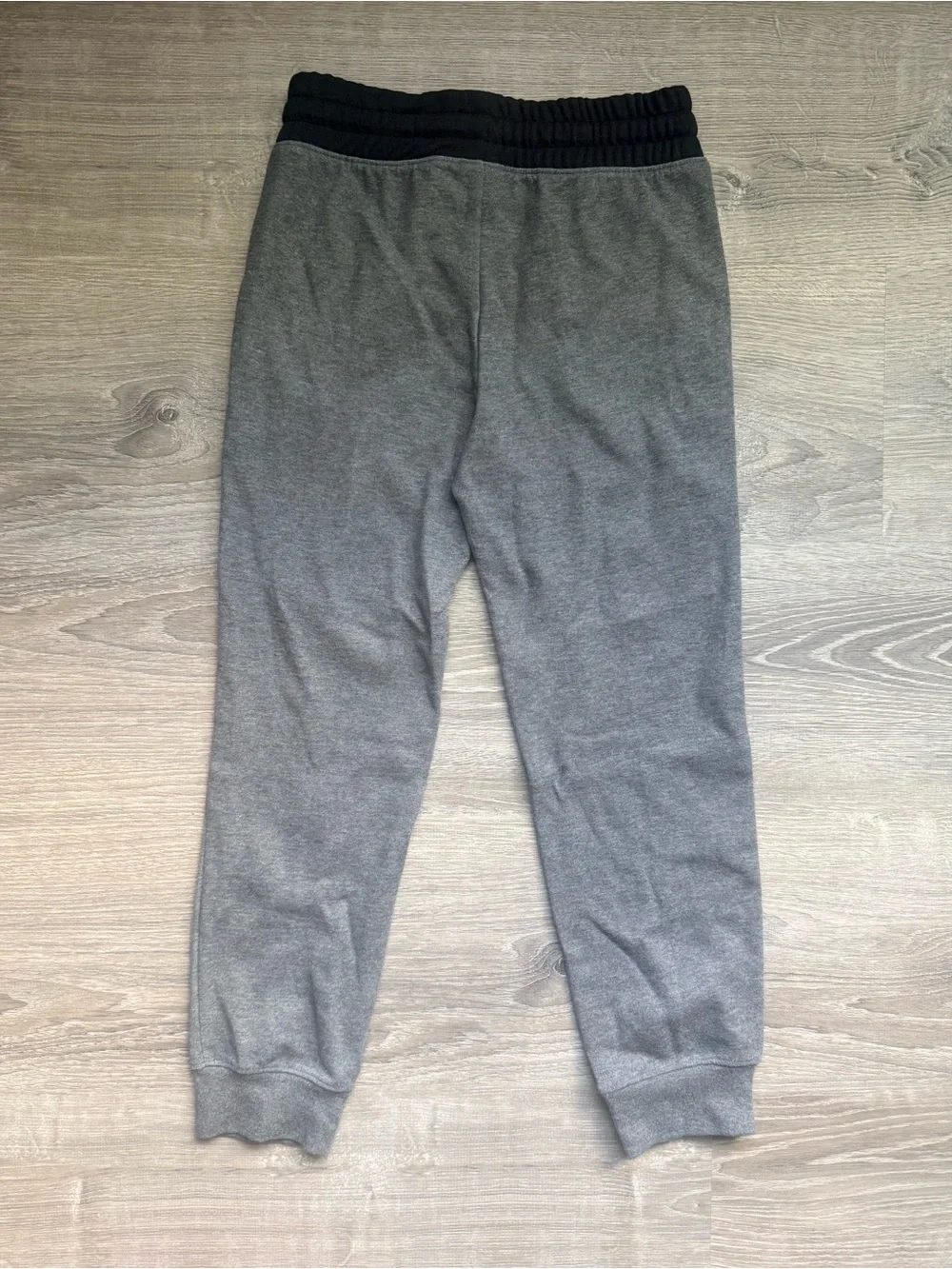 Athletic Works Boys L(10/12) Gray and Black Logo Joggers Drawstring Waisted